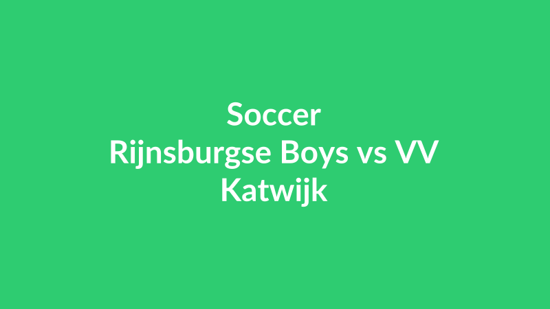 Rijnsburgse Boys vs VV Katwijk