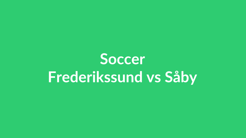 Frederikssund vs Såby