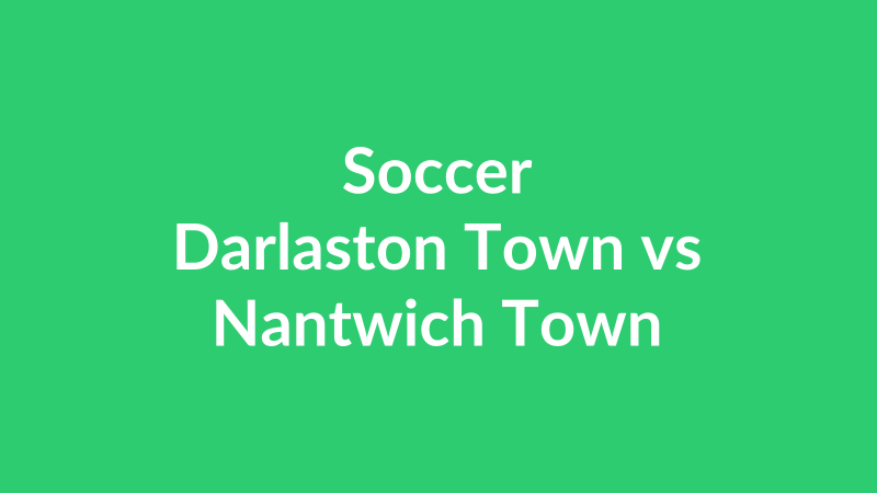 Darlaston Town vs Nantwich Town
