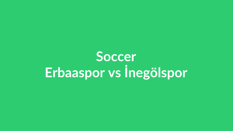 Erbaaspor vs İnegölspor