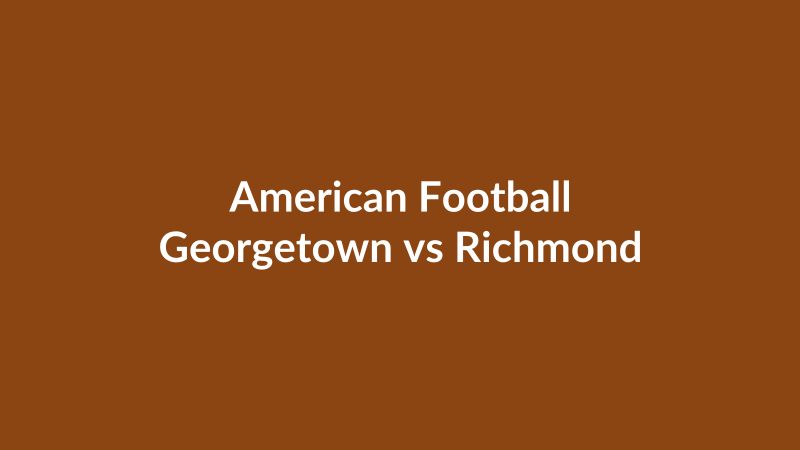 Georgetown vs Richmond
