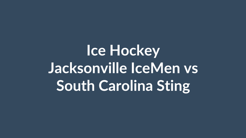 Jacksonville IceMen vs South Carolina Stingrays