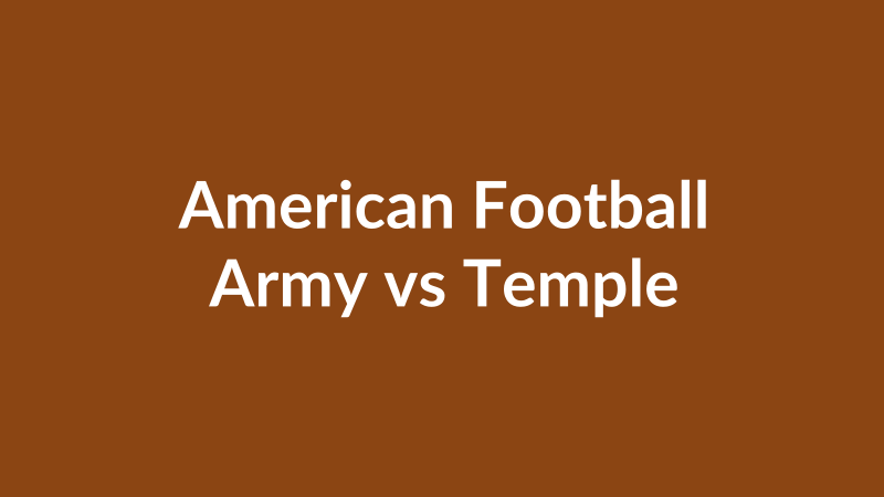 Army vs Temple