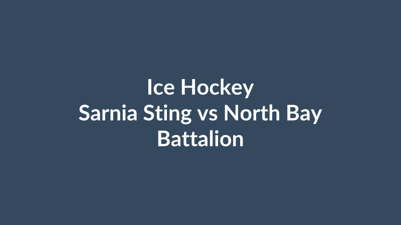 Sarnia Sting vs North Bay Battalion