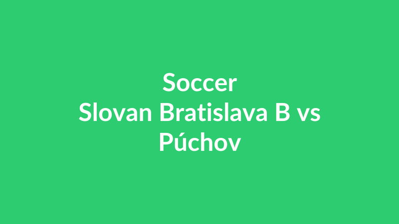 Slovan Bratislava B vs Púchov