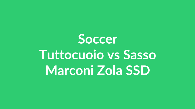 Tuttocuoio vs Sasso Marconi Zola SSD