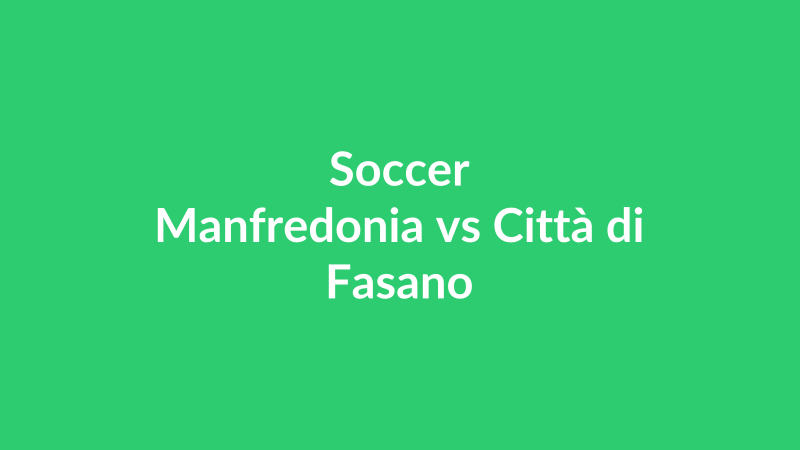 Manfredonia vs Città di Fasano