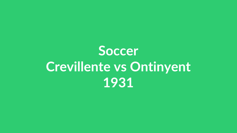 Crevillente vs Ontinyent 1931