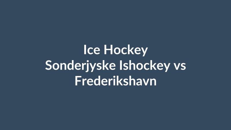 Sonderjyske Ishockey vs Frederikshavn