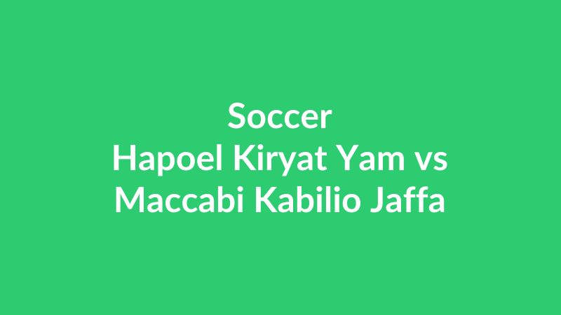 Hapoel Kiryat Yam vs Maccabi Kabilio Jaffa