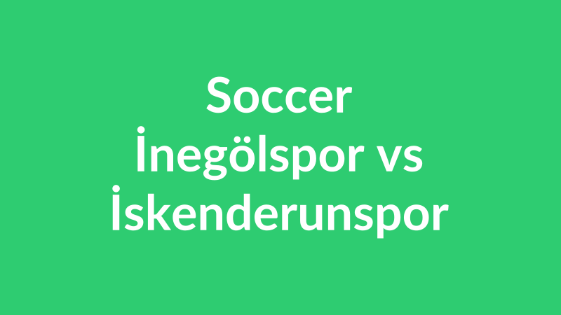 İnegölspor vs İskenderunspor